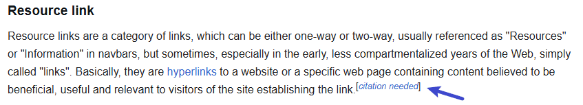 Wikipedia Citation needed