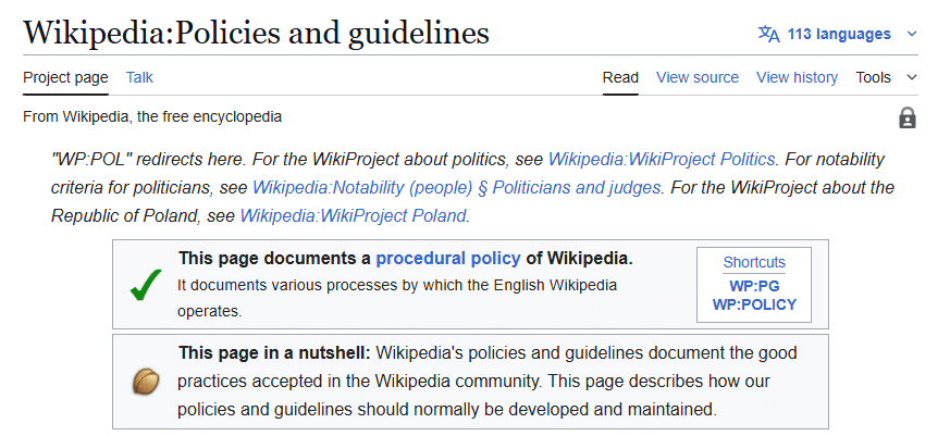 Wikipedia Guidelines